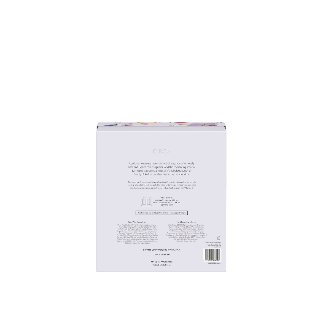 Hand Care Set - Circa - CIRCA Limited Edition Rose & Lychee Hand Care Duo Set 900mL - The Gift Company