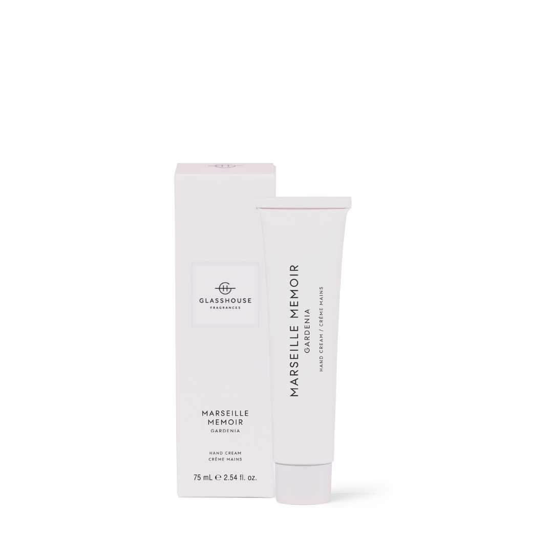 Hand Cream - Glasshouse - Glasshouse Fragrances Marseille Memoir Gardenia Hand Cream 75mL - The Gift Company