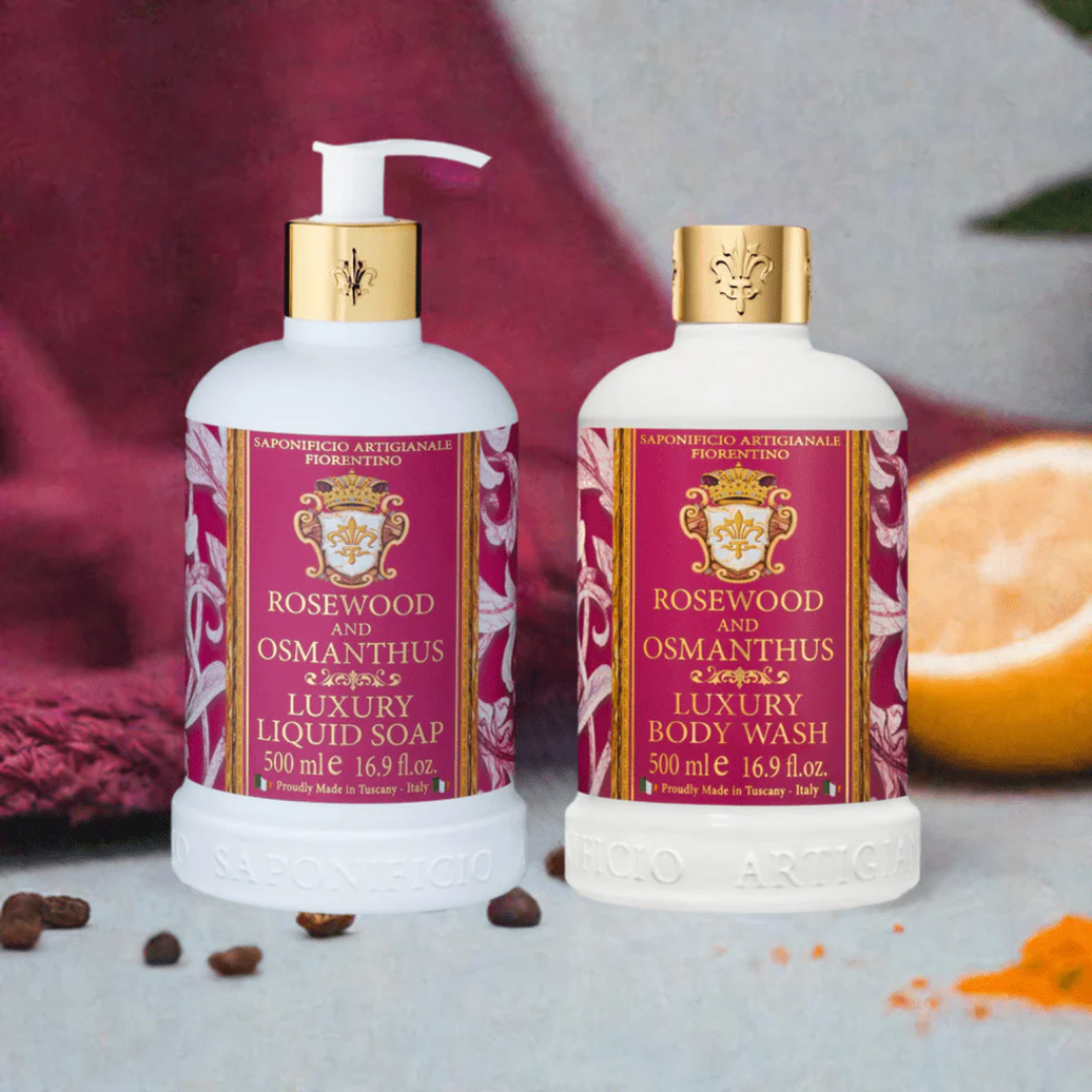 Hand Wash - Saponificio Artigianale Fiorentino - Saponificio Artigianale Fiorentino Hand Wash Rosewood & Osmanthus 500mL - The Gift Company