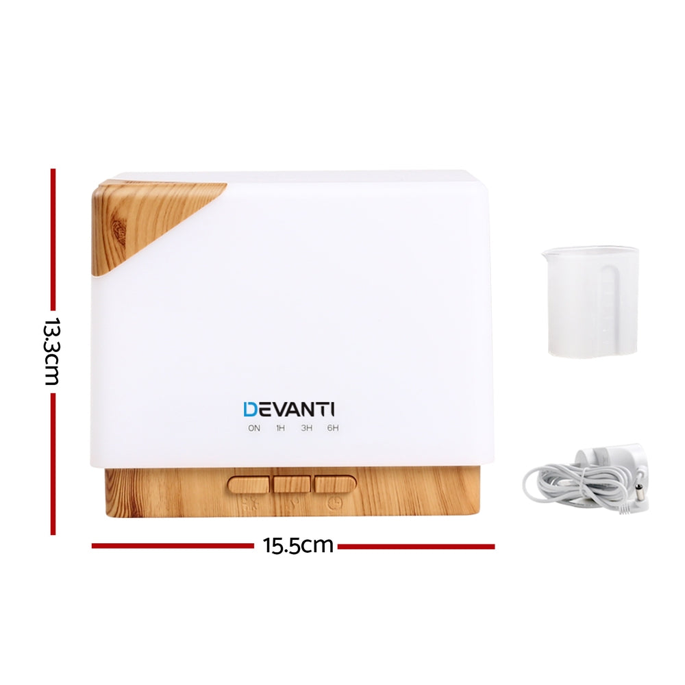 Humidifier - The Gift Company - Devanti Aroma Diffuser Ultrasonic Humidifier 600ml - The Gift Company