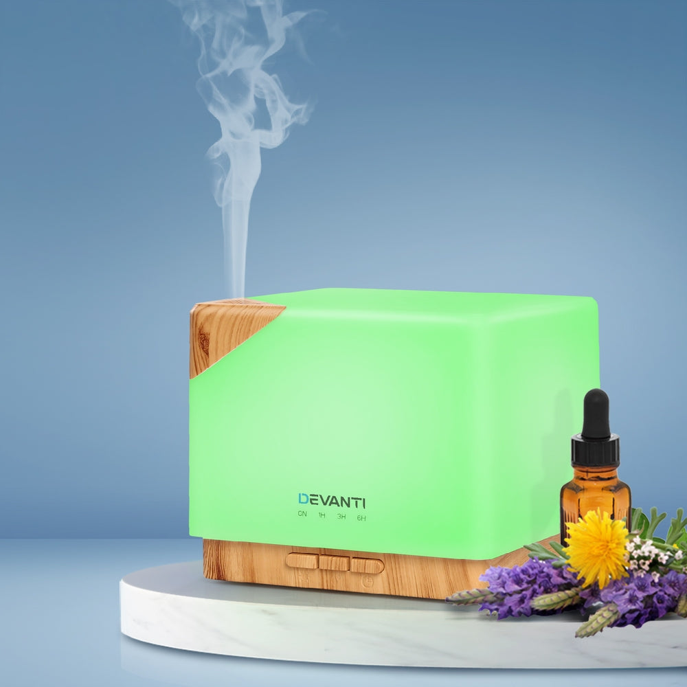 Humidifier - The Gift Company - Devanti Aroma Diffuser Ultrasonic Humidifier 600ml - The Gift Company