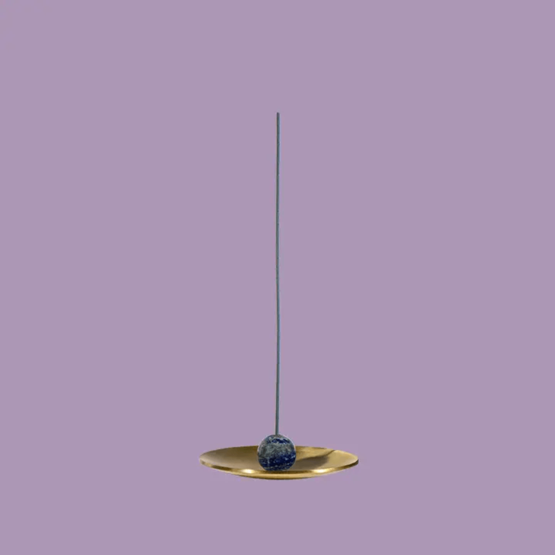 Incense - MAHŌ - MAHŌ Sensory - Hoseki Mari – Lapis Luzuli Crystal Incense Burner - The Gift Company