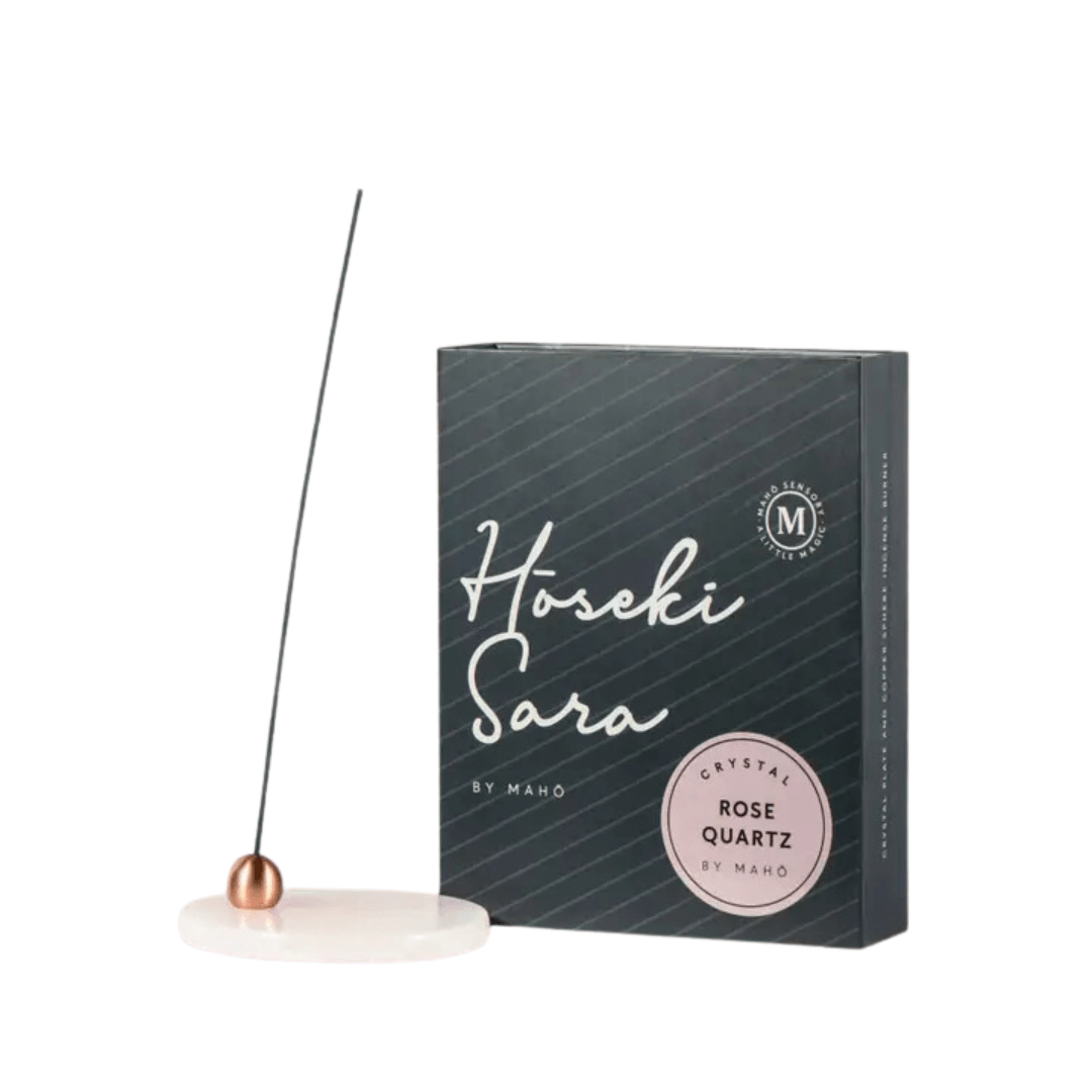 Incense - MAHŌ - MAHŌ Sensory - Hoseki Sara - Rose Quartz Crystal Incense Burner - The Gift Company