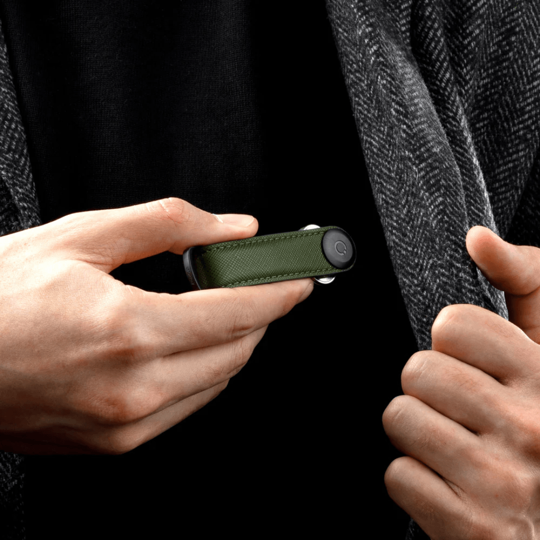 Key Organiser - Orbitkey - Orbitkey - Key Organiser Saffiano Olive - The Gift Company