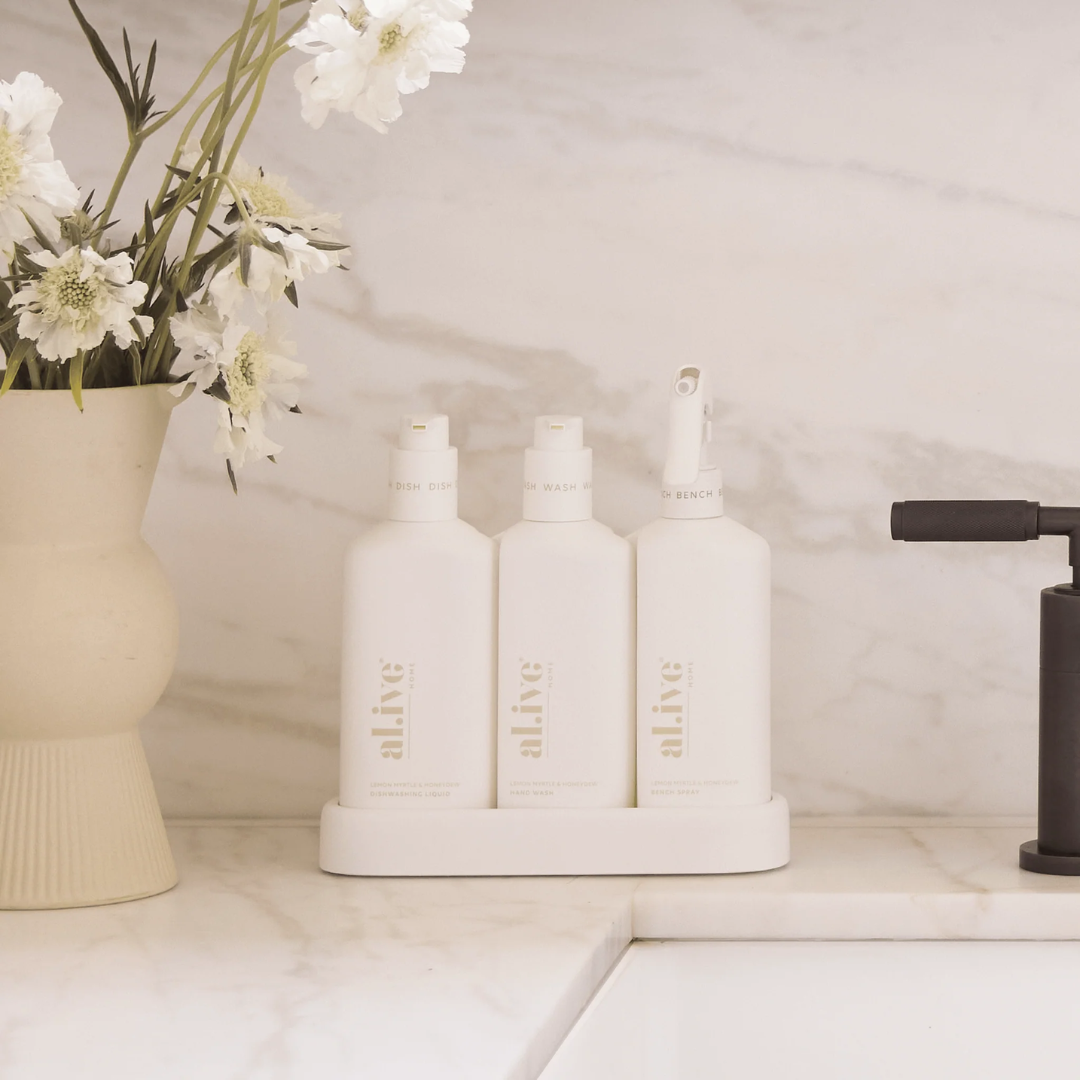 Kitchen Cleaning products & Towel - Al.ive - al.ive Kitchen Trio & Towel Gift Set Lemon Myrtle & Honeydew - The Gift Company