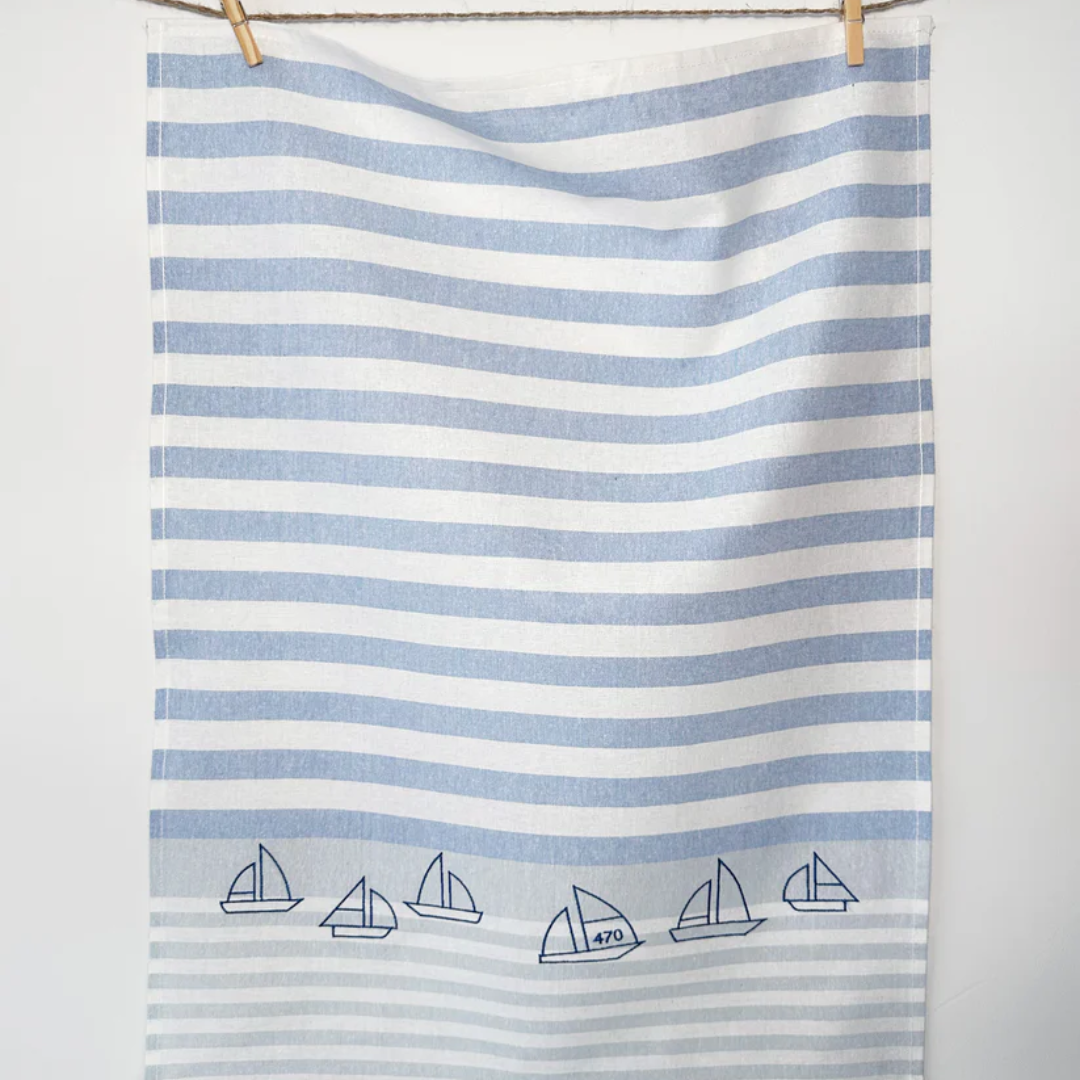 Kitchen Towel - Grubentuch - Grubentuch German Quality Tea Towels Ocean Regatta - The Gift Company