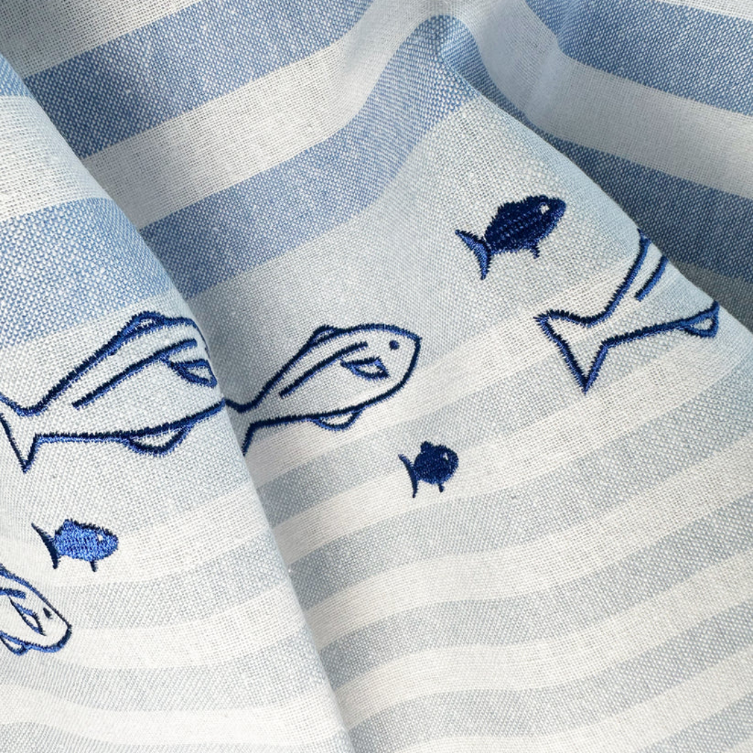 Kitchen Towel - Grubentuch - Grubentuch German Quality Tea Towels Ocean School of Fish - The Gift Company