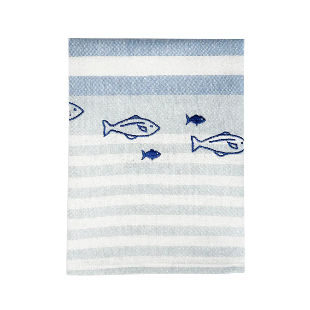 Kitchen Towel - Grubentuch - Grubentuch German Quality Tea Towels Ocean School of Fish - The Gift Company