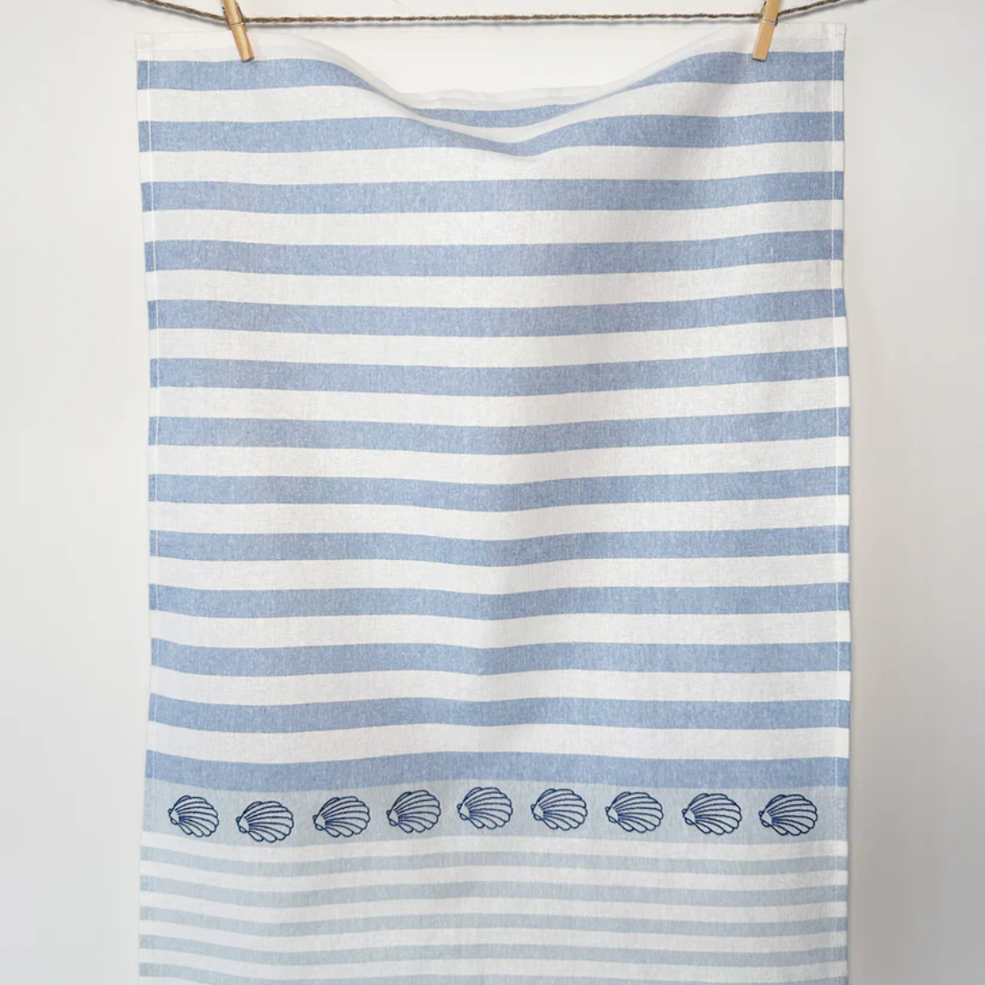 Kitchen Towel - Grubentuch - Grubentuch German Quality Tea Towels Ocean Shell - The Gift Company