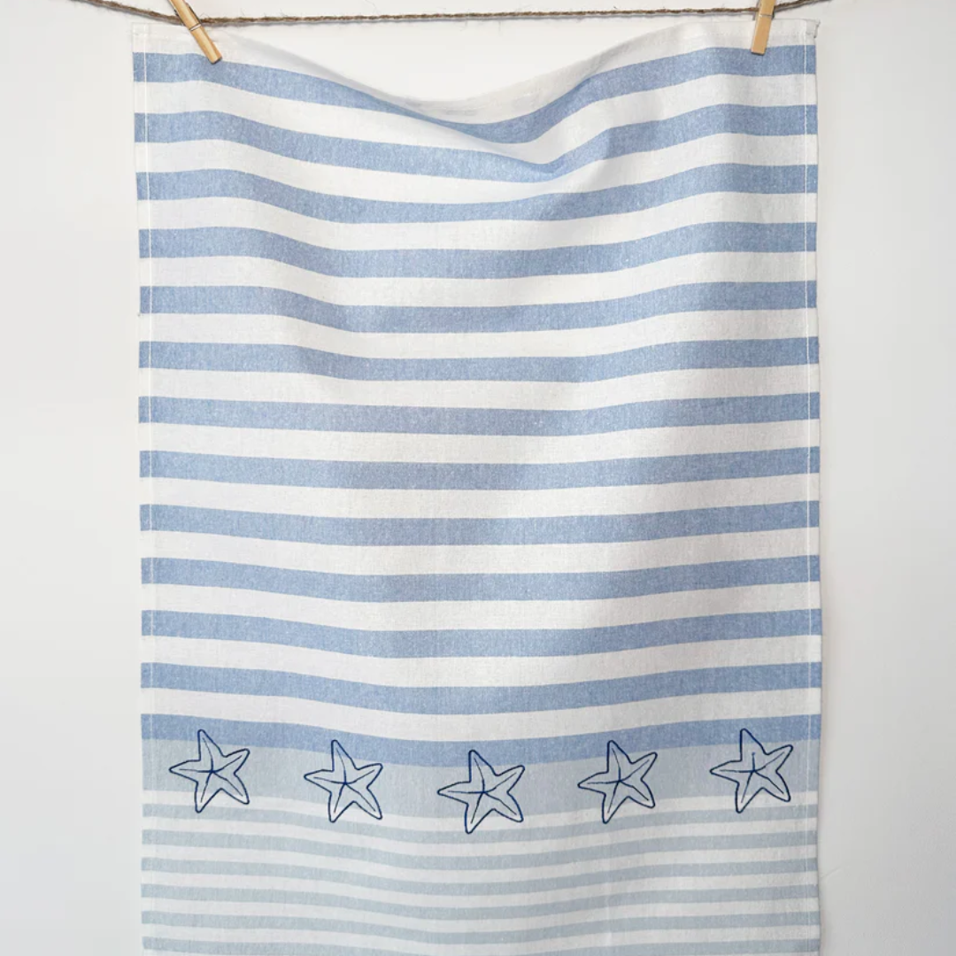 Kitchen Towel - Grubentuch - Grubentuch German Quality Tea Towels Ocean Starfish - The Gift Company