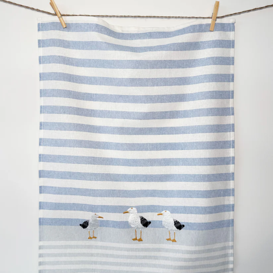 Kitchen Towel - Grubentuch - Grubentuch German Quality Tea Towels Ocean Three Seagulls - The Gift Company
