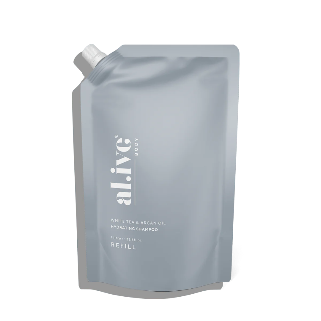 Moisturizing Shampoo - Al.ive - al.ive Shampoo White Tea & Argan Oil Refill 1L - The Gift Company