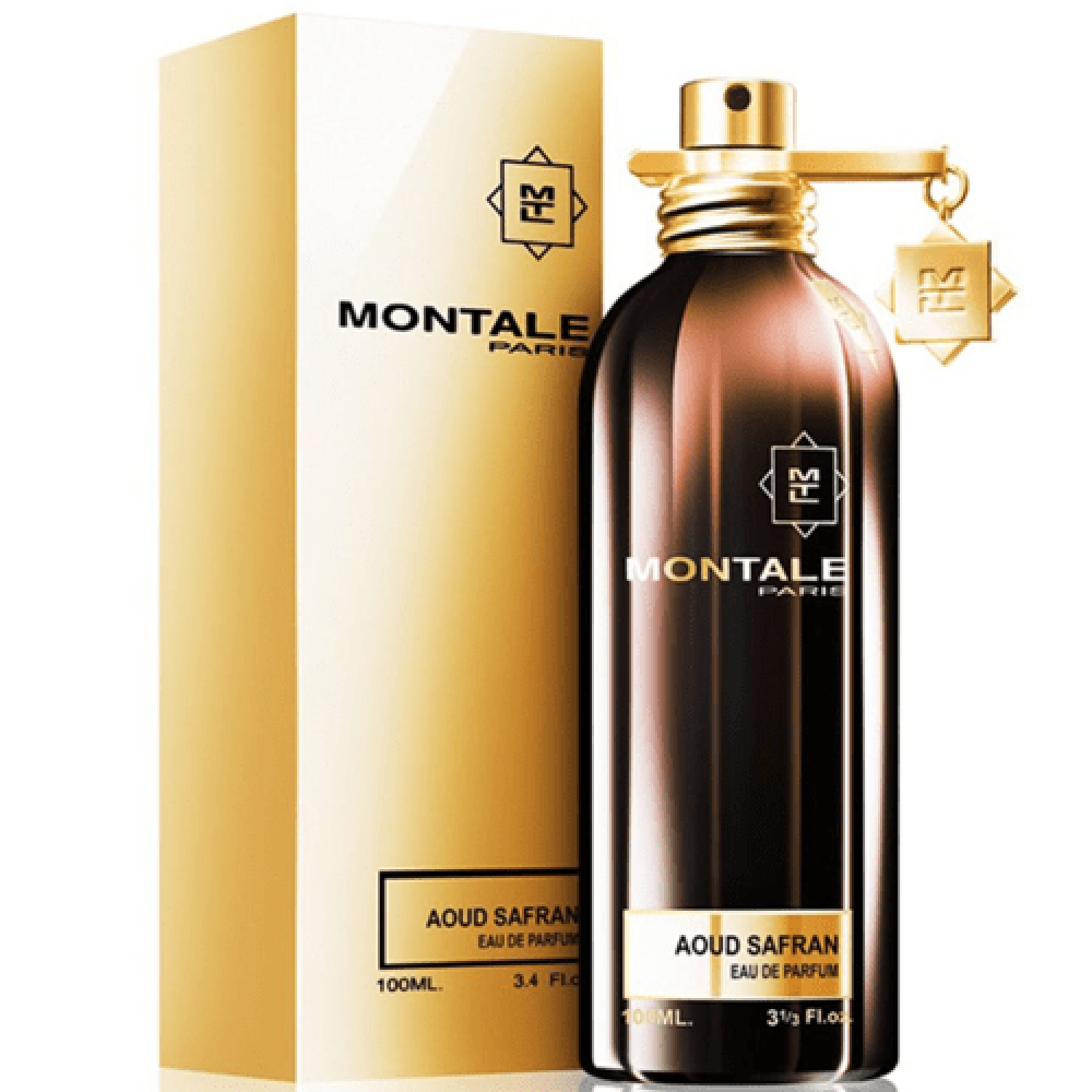 Montale Aoud Safran Eau de Parfum 100mL bottle and box