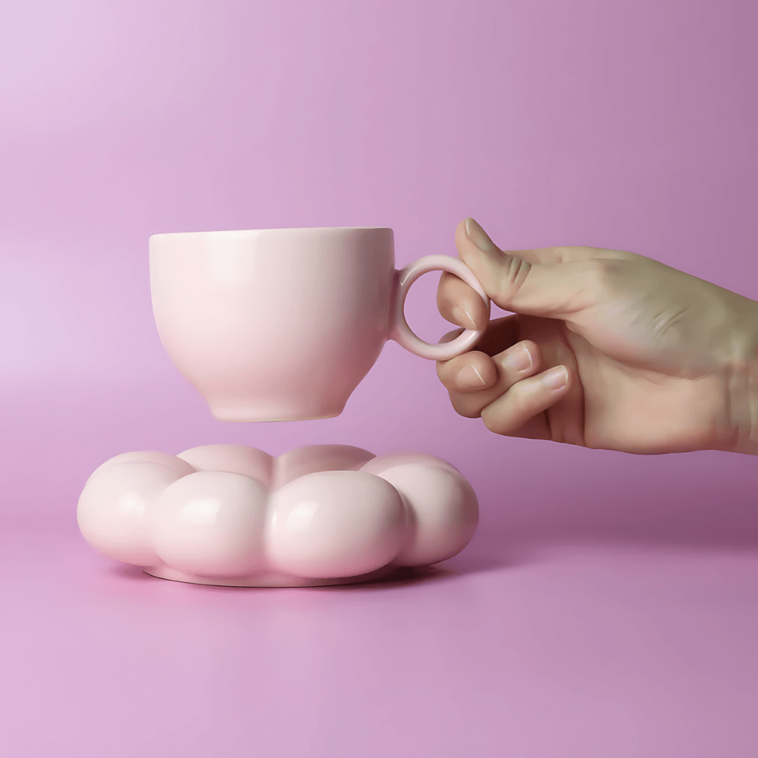 Mug & Saucer - Sage & Cooper - Sage & Cooper Lottie Mug & Saucer Set - Pink - The Gift Company