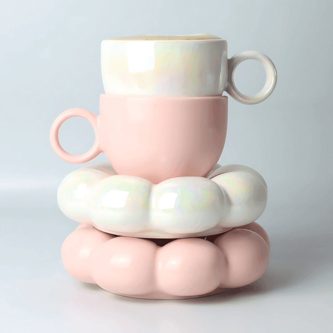 Mug & Saucer - Sage & Cooper - Sage & Cooper Lottie Mug & Saucer Set - Purple - The Gift Company