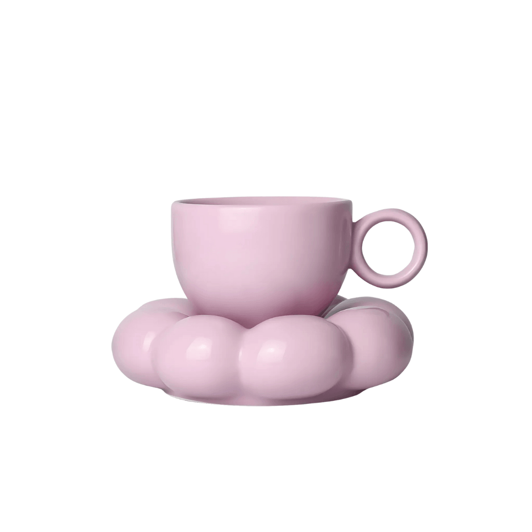 Mug & Saucer - Sage & Cooper - Sage & Cooper Lottie Mug & Saucer Set - Purple - The Gift Company
