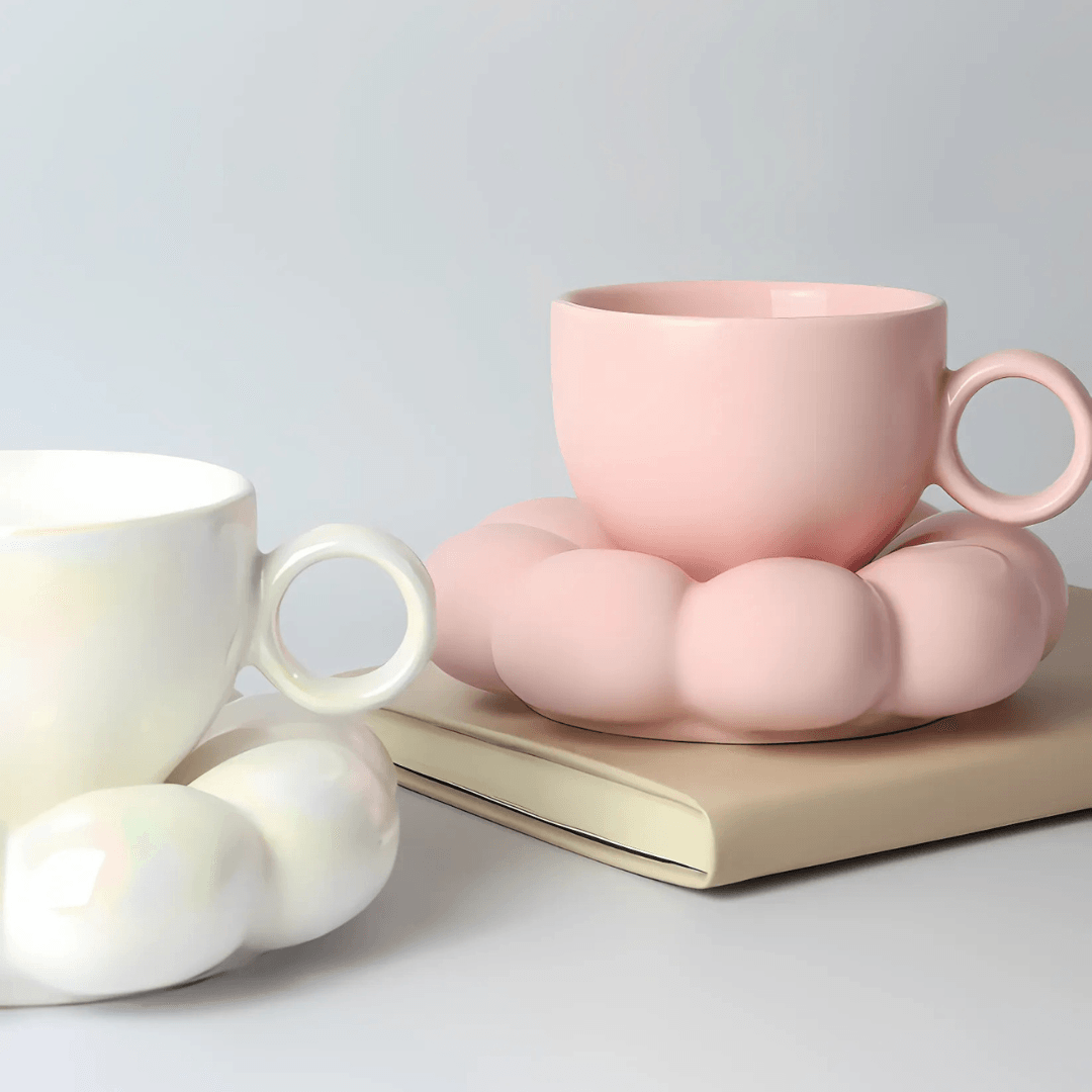 Mug & Saucer - Sage & Cooper - Sage & Cooper Lottie Mug & Saucer Set - Purple - The Gift Company