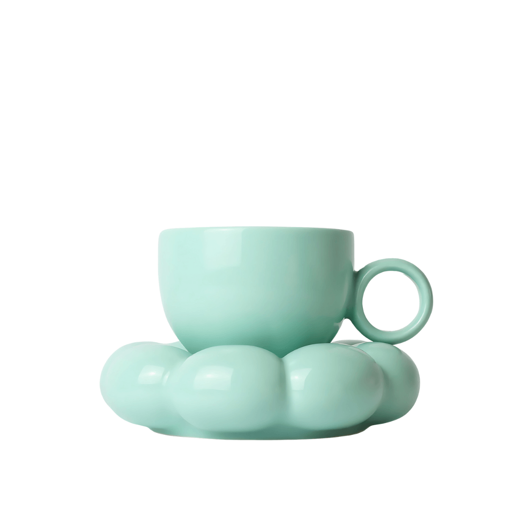 Mug & Saucer - Sage & Cooper - Sage & Cooper Lottie Mug & Saucer Set - Teal - The Gift Company