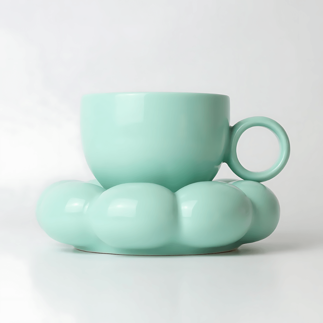 Mug & Saucer - Sage & Cooper - Sage & Cooper Lottie Mug & Saucer Set - Teal - The Gift Company