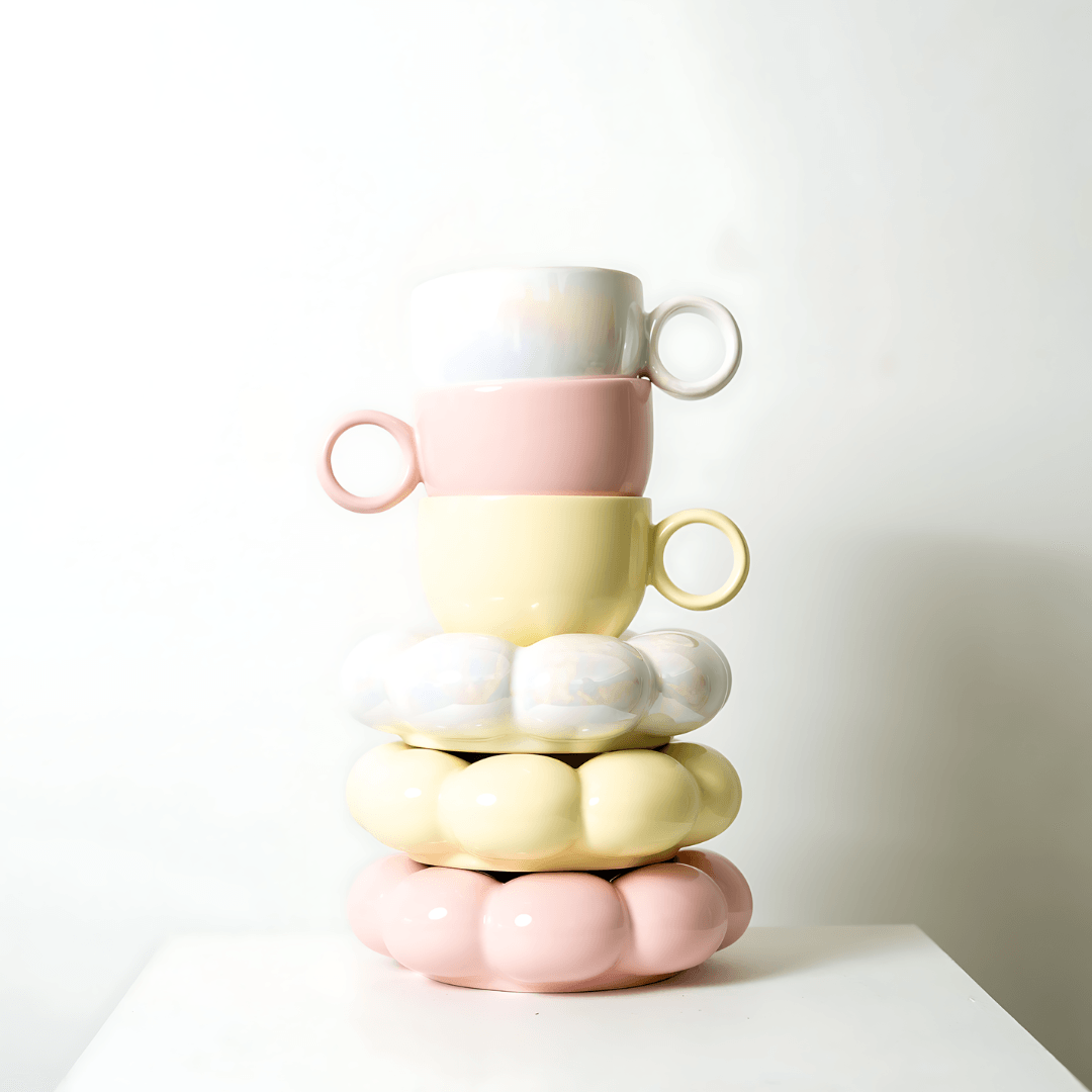 Mug & Saucer - Sage & Cooper - Sage & Cooper Lottie Mug & Saucer Set - Yellow - The Gift Company