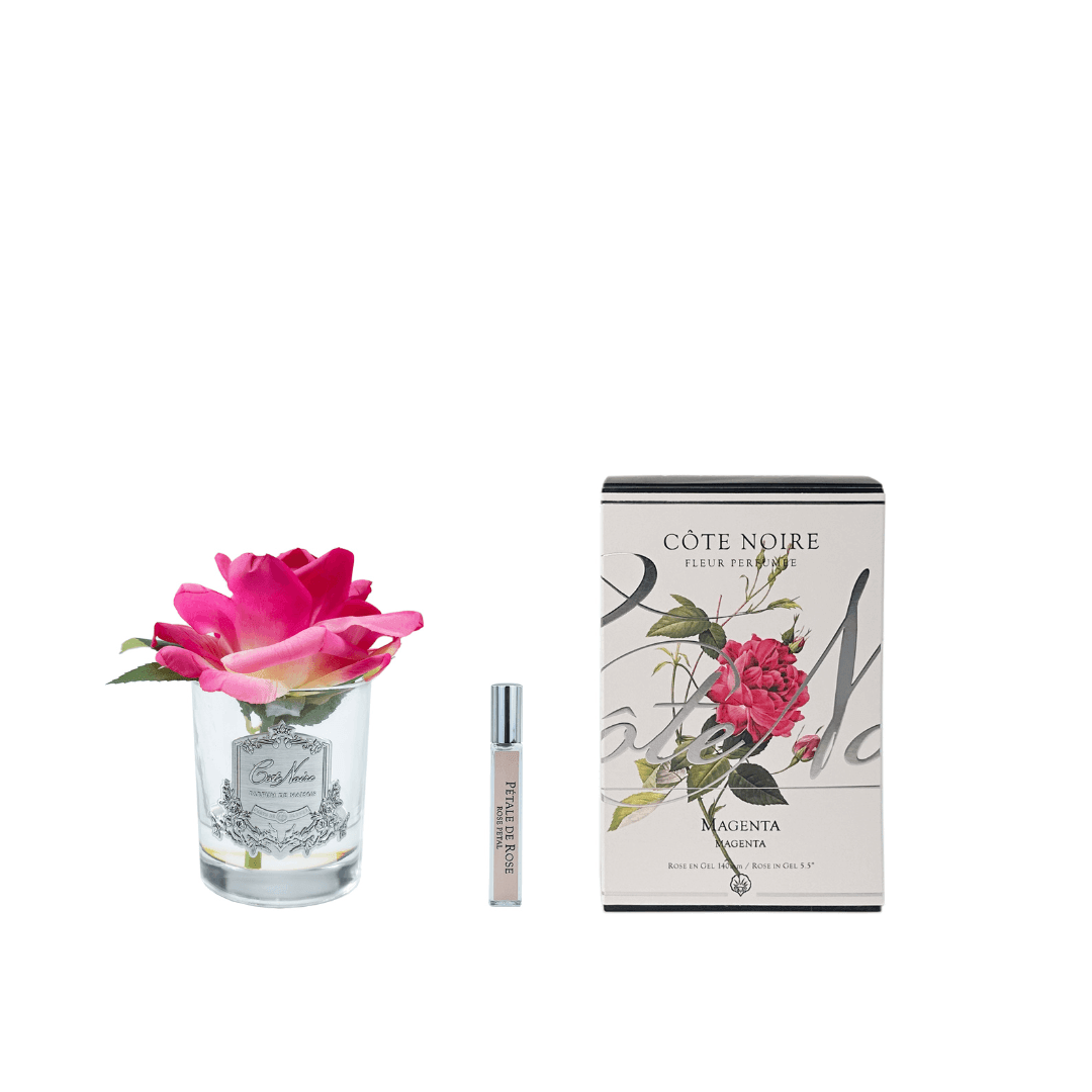 Perfumed Single Rose - Cote Noire - Cote Noire Natural Touch Single Rose - Magenta Pink - The Gift Company