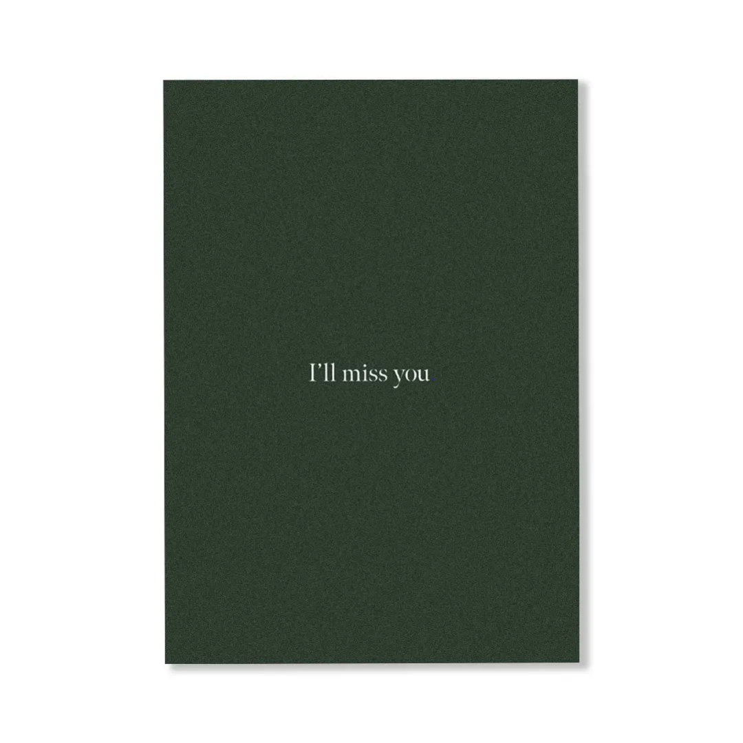 Personalised Gift Card - CARDBOARD - CARDBOARD Greeting Card I’ll Miss You. - The Gift Company