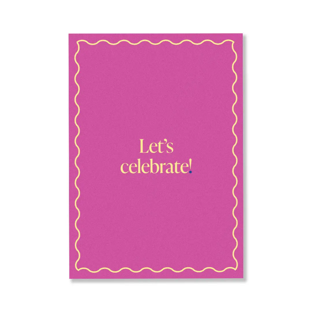 Personalised Gift Card - CARDBOARD - CARDBOARD Greeting Card Let’s Celebrate! - The Gift Company