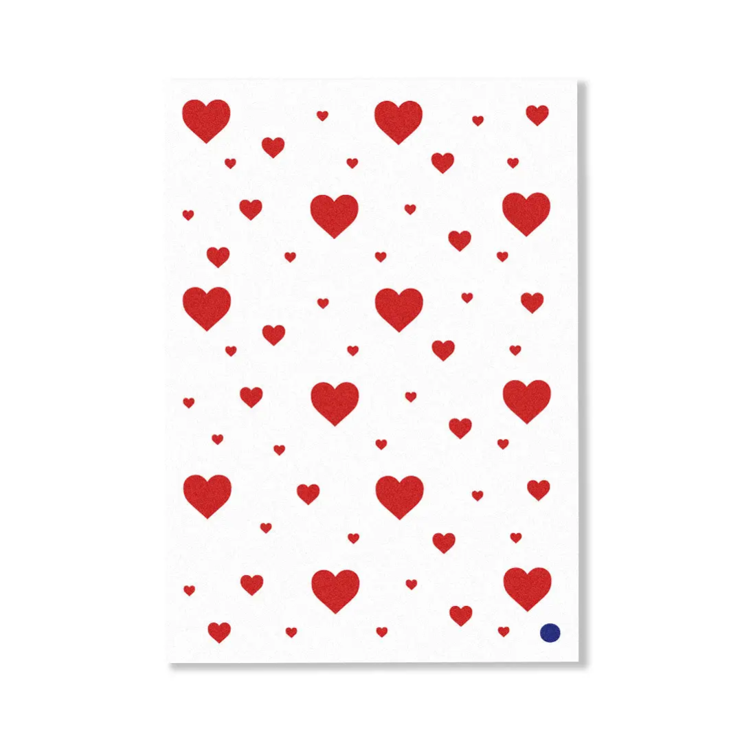 Personalised Gift Card - CARDBOARD - CARDBOARD Greeting Card Scattered Hearts - The Gift Company