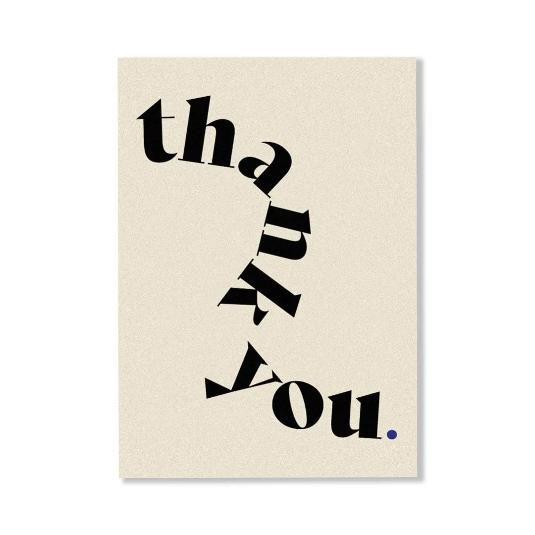 Personalised Gift Card - CARDBOARD - CARDBOARD Greeting Card Thank You. - The Gift Company