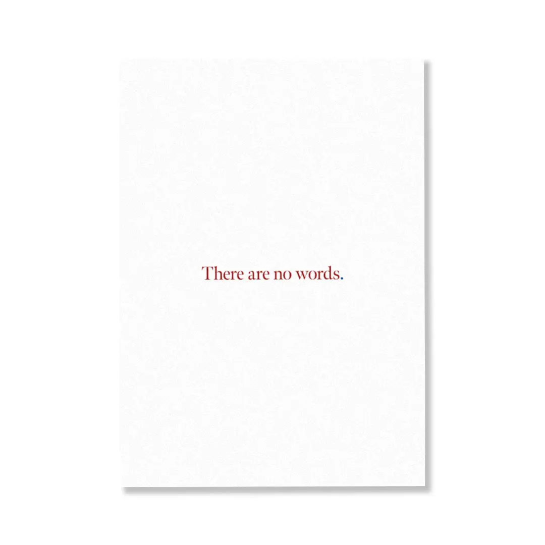 Personalised Gift Card - CARDBOARD - CARDBOARD Greeting Card There Are No Words. - The Gift Company