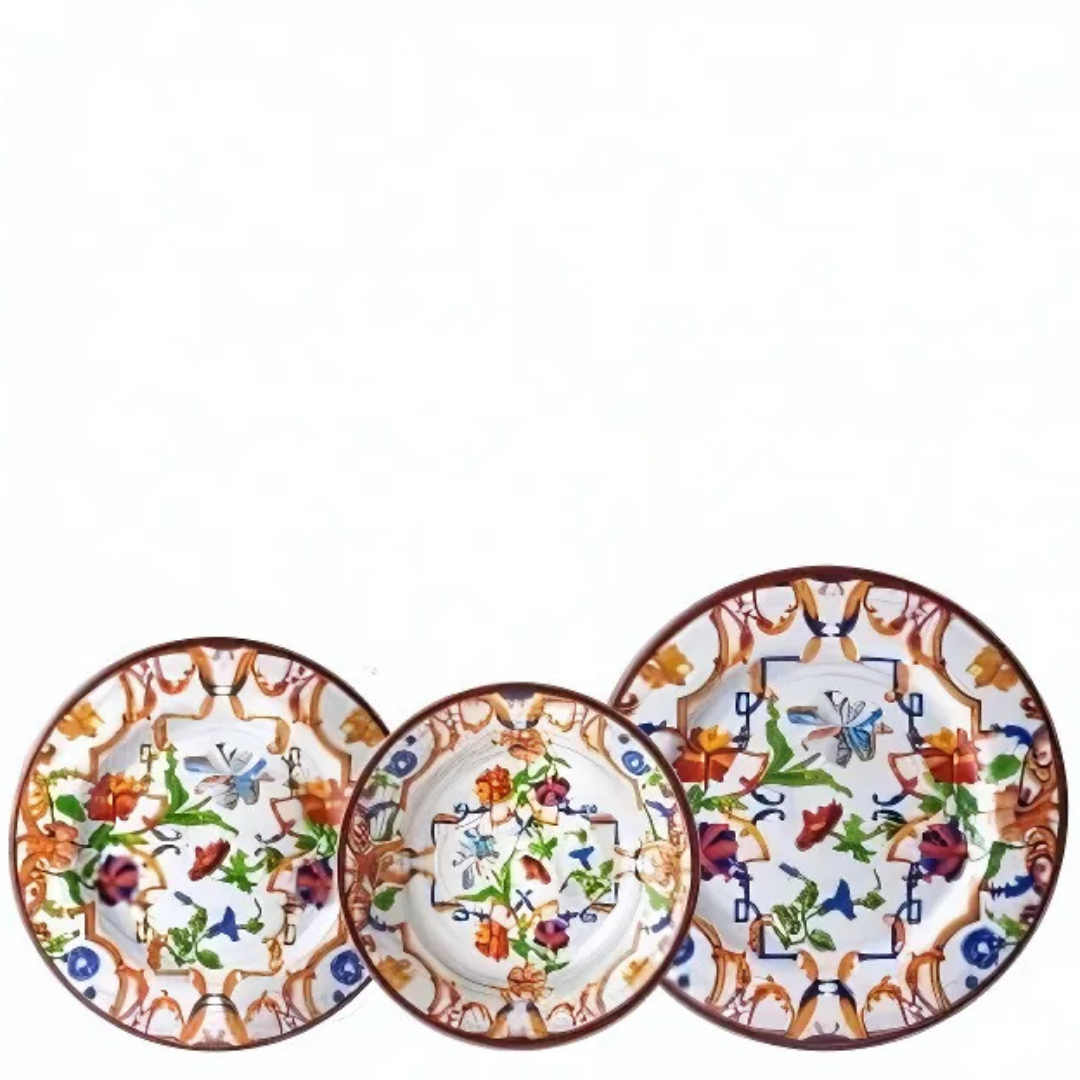 Plates - Mario Luca Giusti - Mario Luca Giusti Pancale White Fruit Plates Set of 6 - The Gift Company