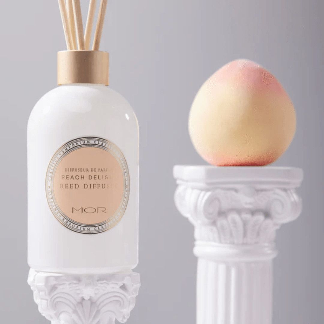 Reed Diffuser - Mor Boutique - MOR Emporium Classics Blanc Peach Delight Reed Diffuser 200mL - The Gift Company
