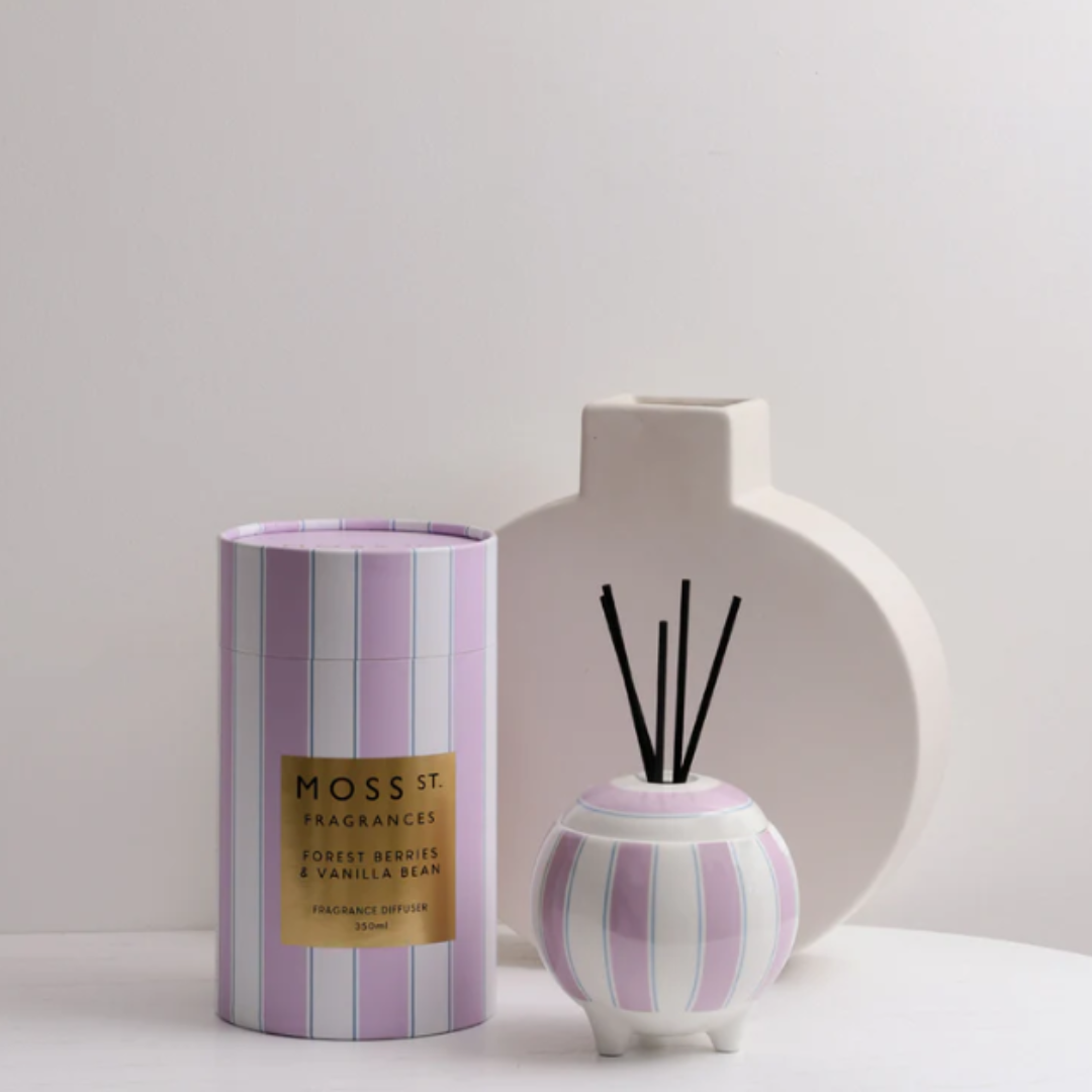 Reed Diffuser - Moss St Ceramics - Moss St. Forest Berries & Vanilla Bean Ceramic Diffuser 350ml - The Gift Company
