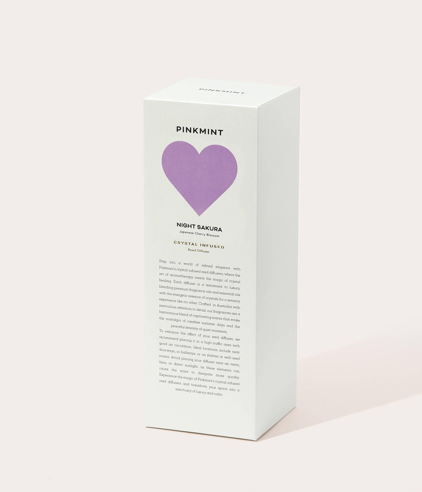 Reed Diffuser - Pinkmint Candle - Pinkmint Candle Night Sakura Reed Diffuser Crystal Infused 200ml - The Gift Company