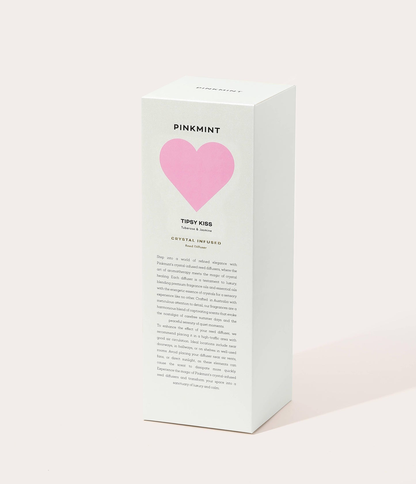 Reed Diffuser - Pinkmint Candle - Pinkmint Candle Tipsy Kiss Reed Diffuser Crystal Infused 200ml - The Gift Company