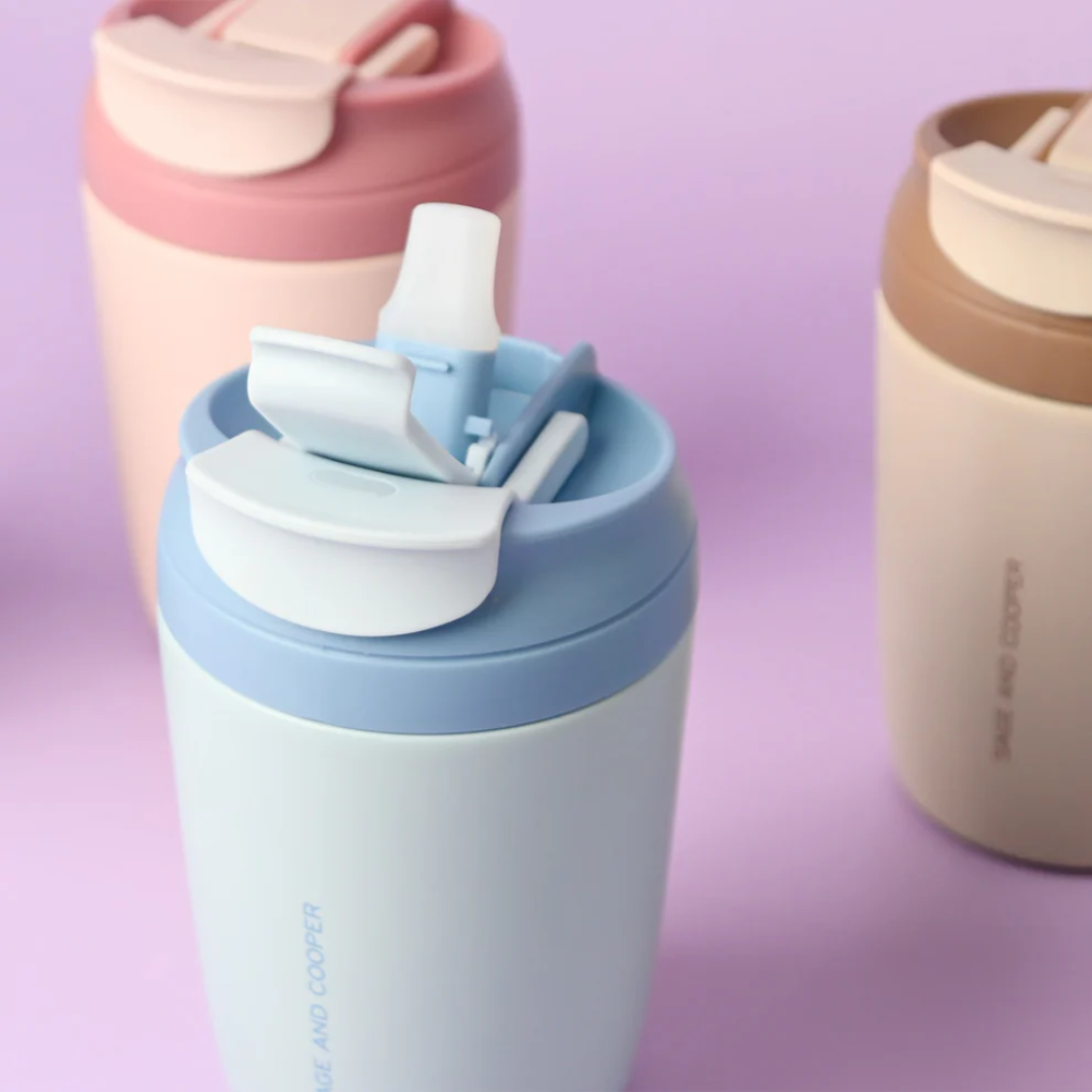 Reusable Cup - Sage & Cooper - Sage & Cooper Olive Reusable Blush/Rose Cup 350mL - The Gift Company