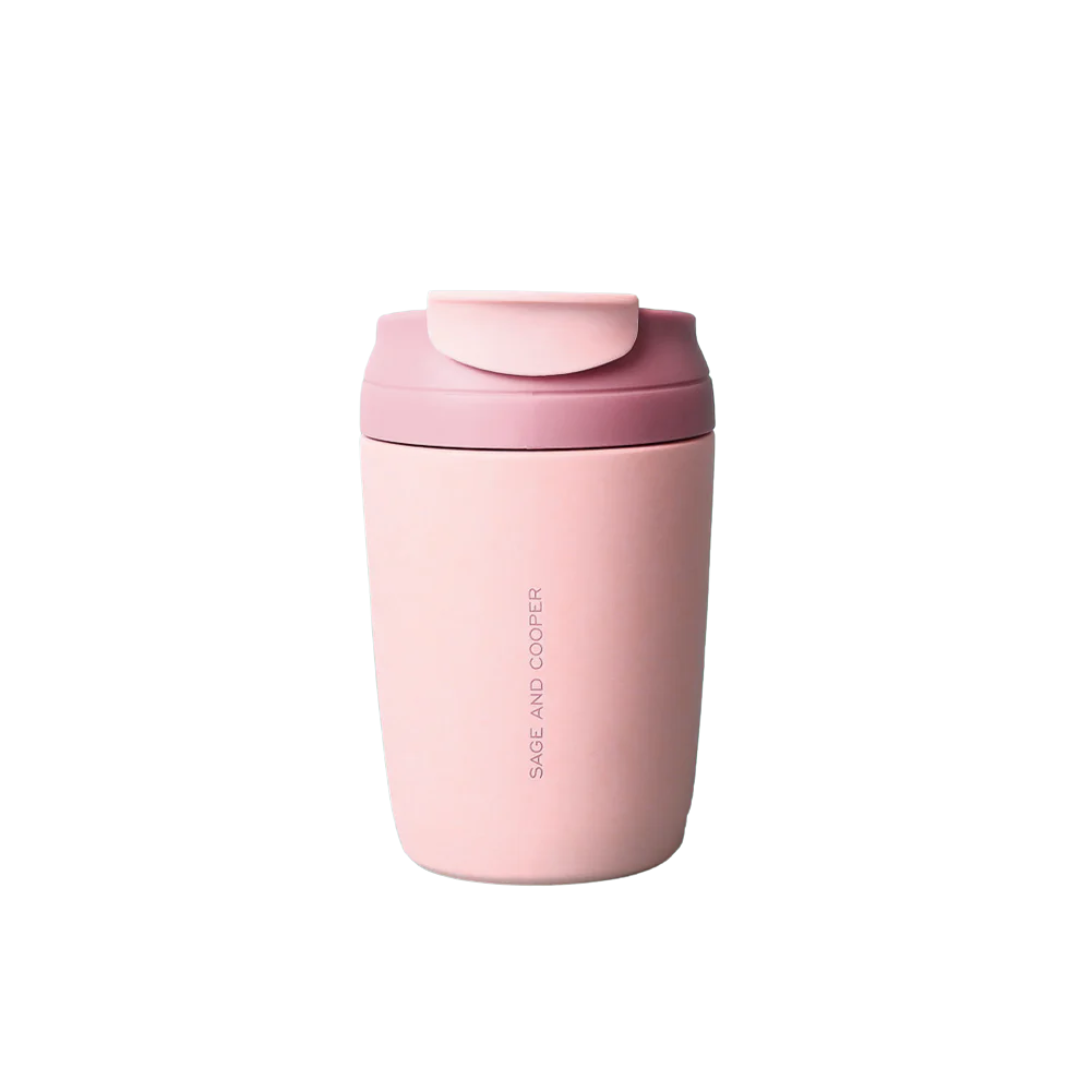 Reusable Cup - Sage & Cooper - Sage & Cooper Olive Reusable Blush/Rose Cup 350mL - The Gift Company