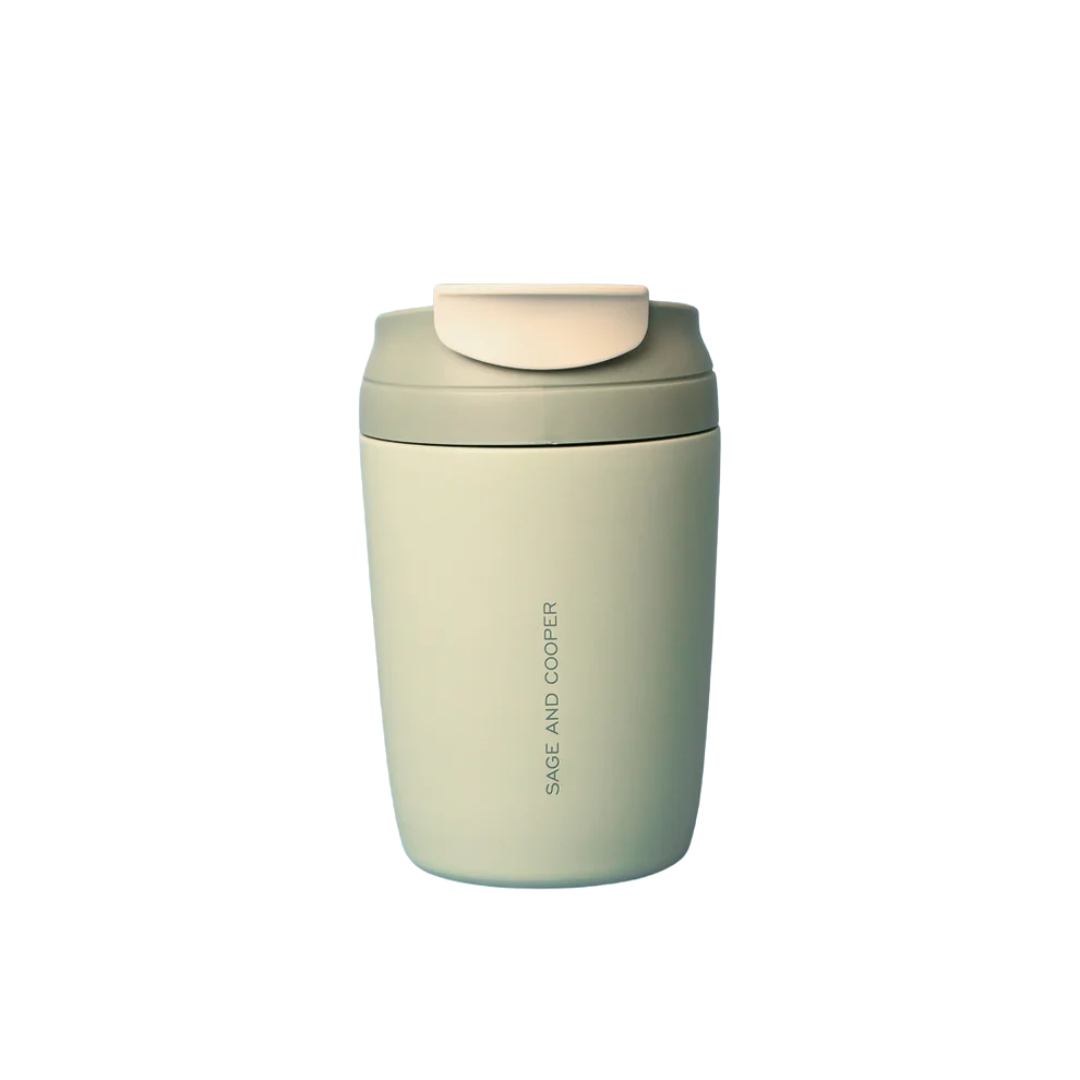 Reusable Cup - Sage & Cooper - Sage & Cooper Olive Reusable Sage/Fern Blue Cup 350mL - The Gift Company
