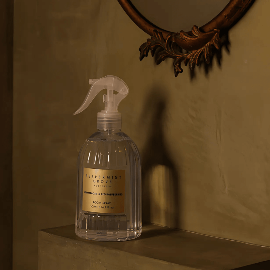 Room & Linen Spray - Peppermint Grove - Peppermint Grove Champagne & Red Raspberries Room Spray 500ml - The Gift Company