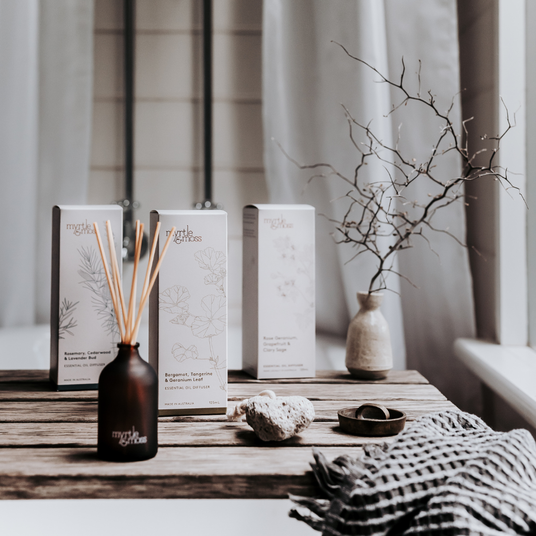 Room Spray - Myrtle & Moss - Myrtle & Moss Signature Room Scent Rose Geranium, Grapefruit & Clary Sage 200mL - The Gift Company