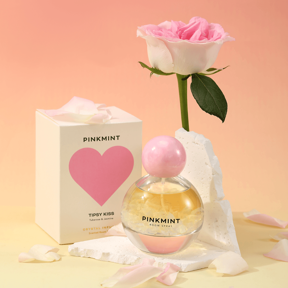 Room Spray - Pinkmint Candle - Pinkmint Candle Tipsy Kiss Room Spray Crystal Infused 330ml - The Gift Company