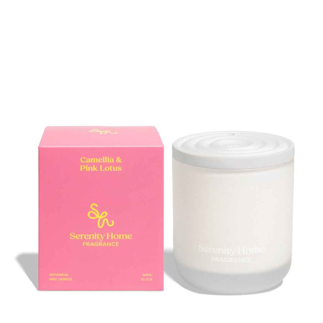 Serenity Home Camillia & Pink Lotus Scented Candle 300g