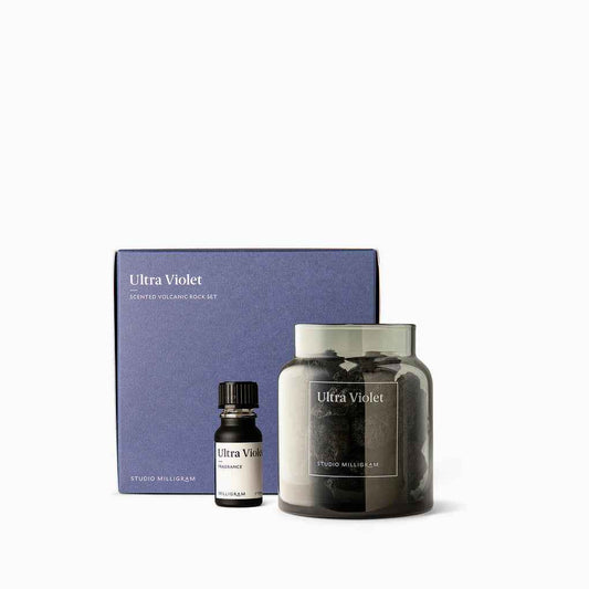 Studio Milligram Ultra Violet Scented Volcanic Rock Set