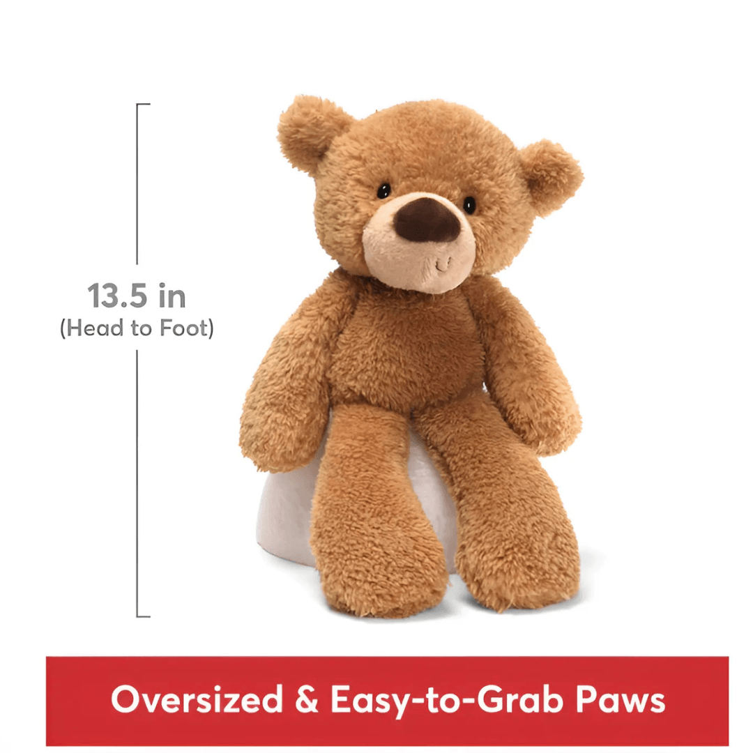 Stuffed Toy - Gund - Gund Fuzzy Teddy Bear: Beige - The Gift Company