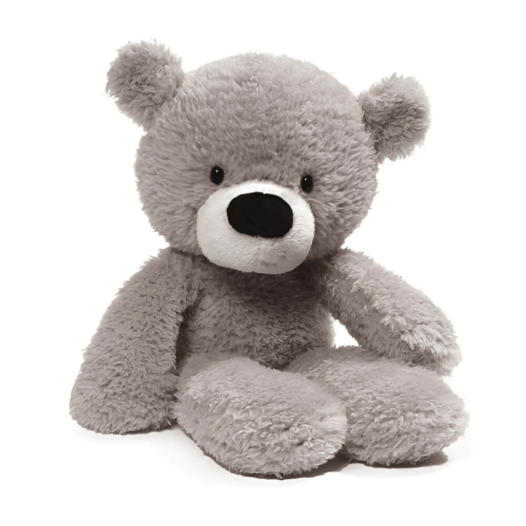Stuffed Toy - Gund - Gund Fuzzy Teddy Bear: Gray - The Gift Company