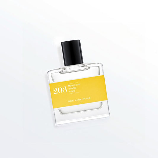 Bon Parfumeur 203 Mûre Ébène Eau de Parfum 30mL, manufacturer photograph of the 30mL presentation