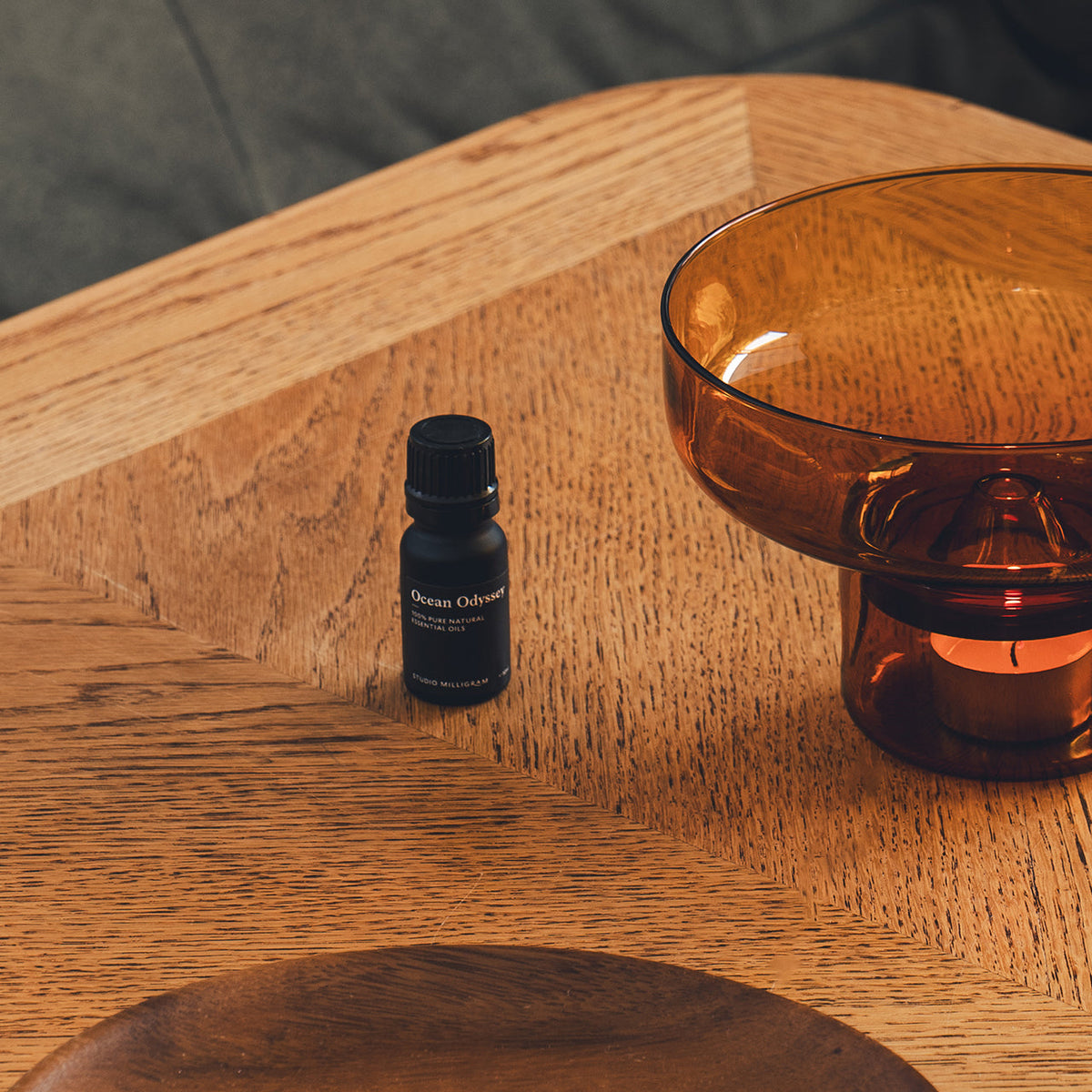 Studio Milligram Study of Trees Essential Oil 10mL — manufacturer lifestyle photograph