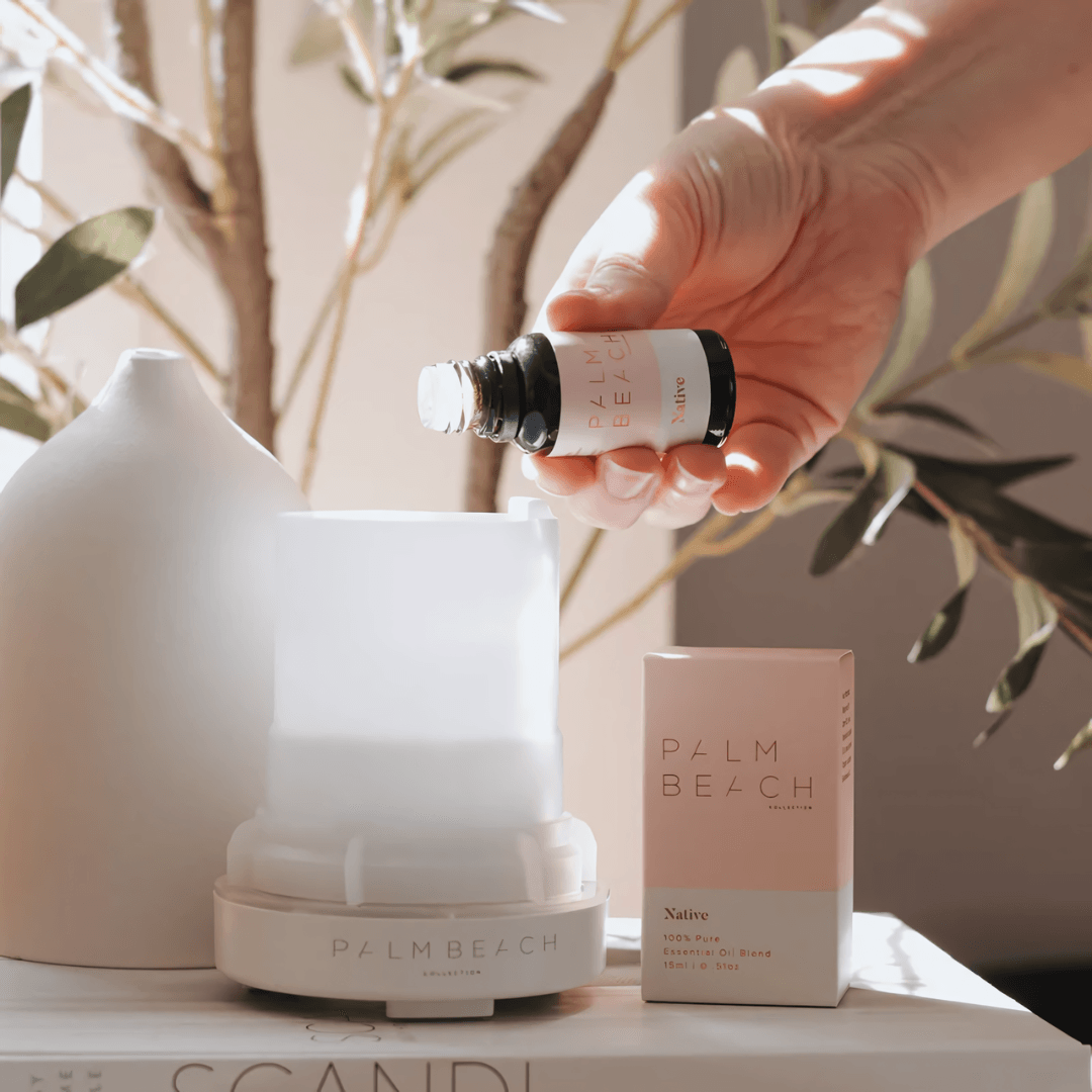 Ultrasonic Ceramic Diffuser - Palm Beach - Palm Beach Stone Aromatherapy Diffuser - The Gift Company
