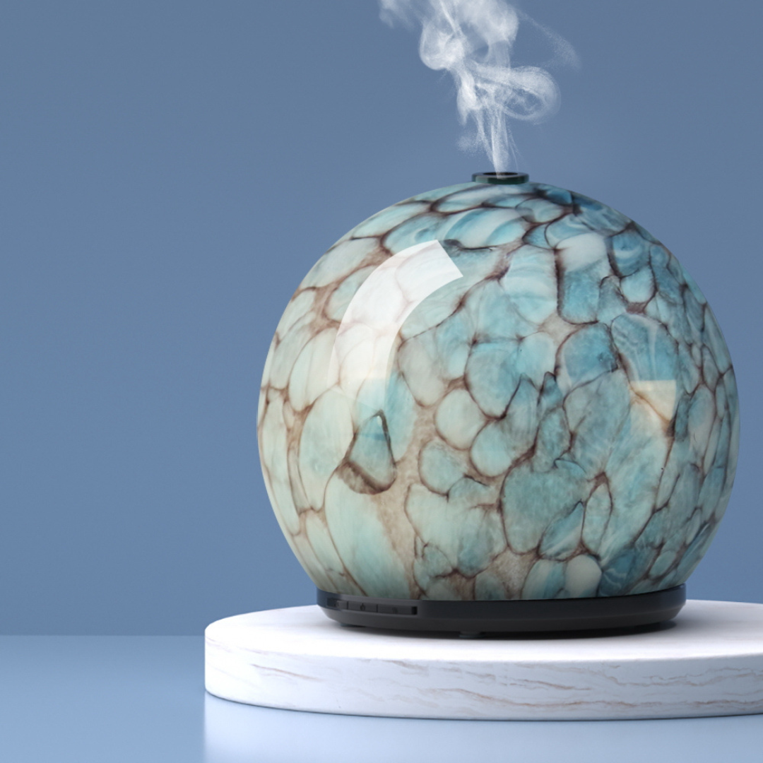 Ultrasonic Humidifier - The Gift Company - Devanti Aroma Diffuser Aromatherapy Ultrasonic Humidifier Oil LED Glass 240ml - The Gift Company