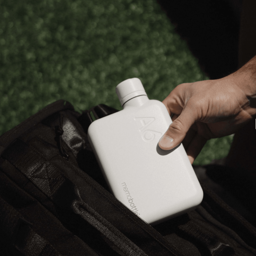 Water Bottle - memobottle - memobottle A6 Stainless Steel White (500ml) - The Gift Company